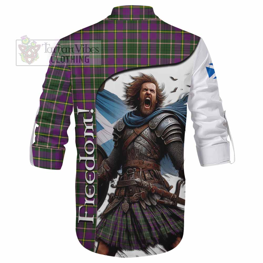 Tartan Vibes Clothing Taylor (Tailylour) Crest Tartan Ghillie Kilt Shirt Inspired by the Freedom of Scottish Warrior