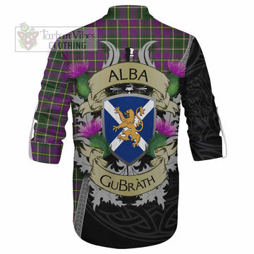 Tartan Vibes Clothing Taylor (Tailylour) Tartan Family Crest Ghillie Kilt Shirt Lion Rampant Royal Thistle Shield Celtic Inspired