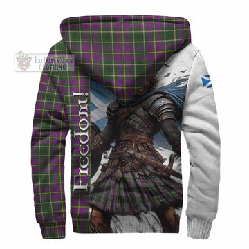 Taylor (Tailyour) Crest Tartan Sherpa Hoodie Inspired by the Freedom of Scottish Warrior