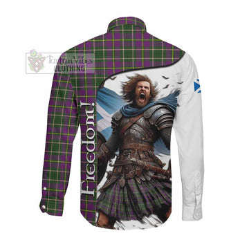 Tartan Vibes Clothing Taylor (Tailylour) Crest Tartan Long Sleeve Button Shirt Inspired by the Freedom of Scottish Warrior