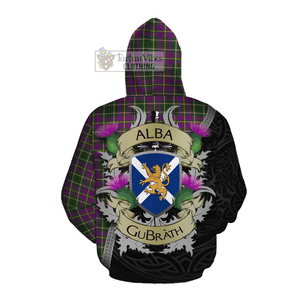 Tartan Vibes Clothing Taylor (Tailylour) Tartan Family Crest Cotton Hoodie Lion Rampant Royal Thistle Shield Celtic Inspired