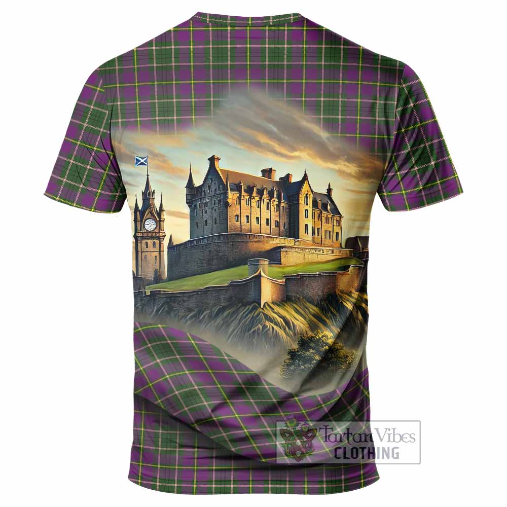 Tartan Vibes Clothing Taylor (Tailylour) Tartan Family Crest T-Shirt with Scottish Ancient Castle Stype