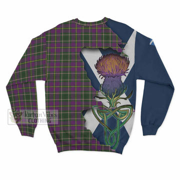 Tartan Vibes Clothing Taylor (Tailylour) Tartan Family Crest Sweatshirt Scottish Thistle Celtic Inspired