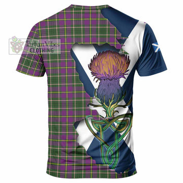 Taylor (Tailyour) Tartan Family Crest T-Shirt Scottish Thistle Celtic Inspired