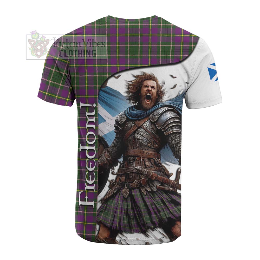 Tartan Vibes Clothing Taylor (Tailylour) Crest Tartan Cotton T-shirt Inspired by the Freedom of Scottish Warrior