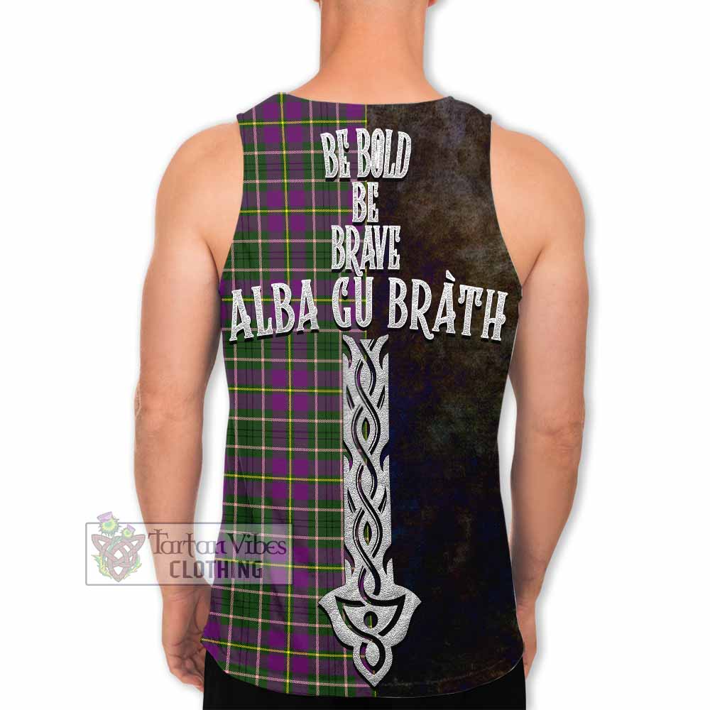 Tartan Vibes Clothing Taylor (Tailylour) Tartan Family Crest Men's Tank Top Alba Gu Brath Be Brave Lion Ancient Style
