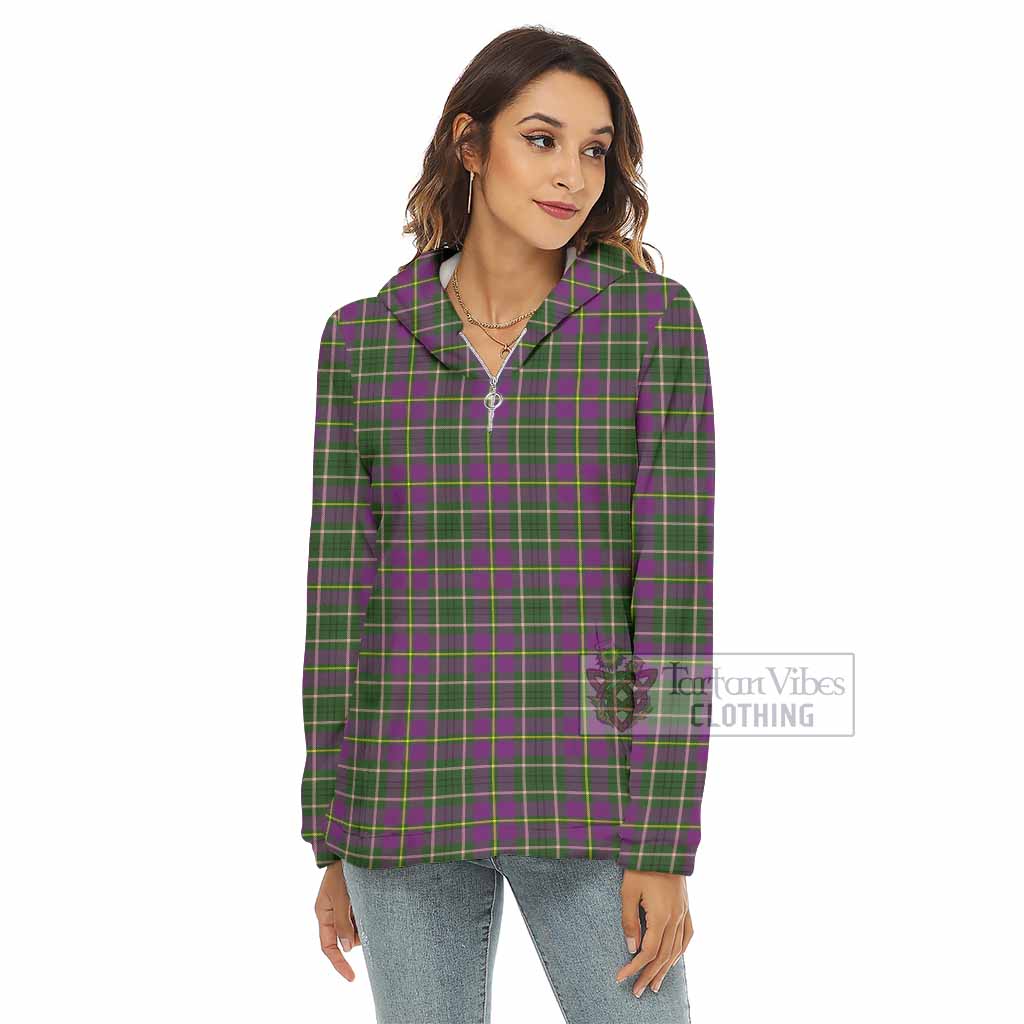 Tartan Vibes Clothing Taylor (Tailylour) Tartan Women's Borg  Half Zip Fleece Hoodie