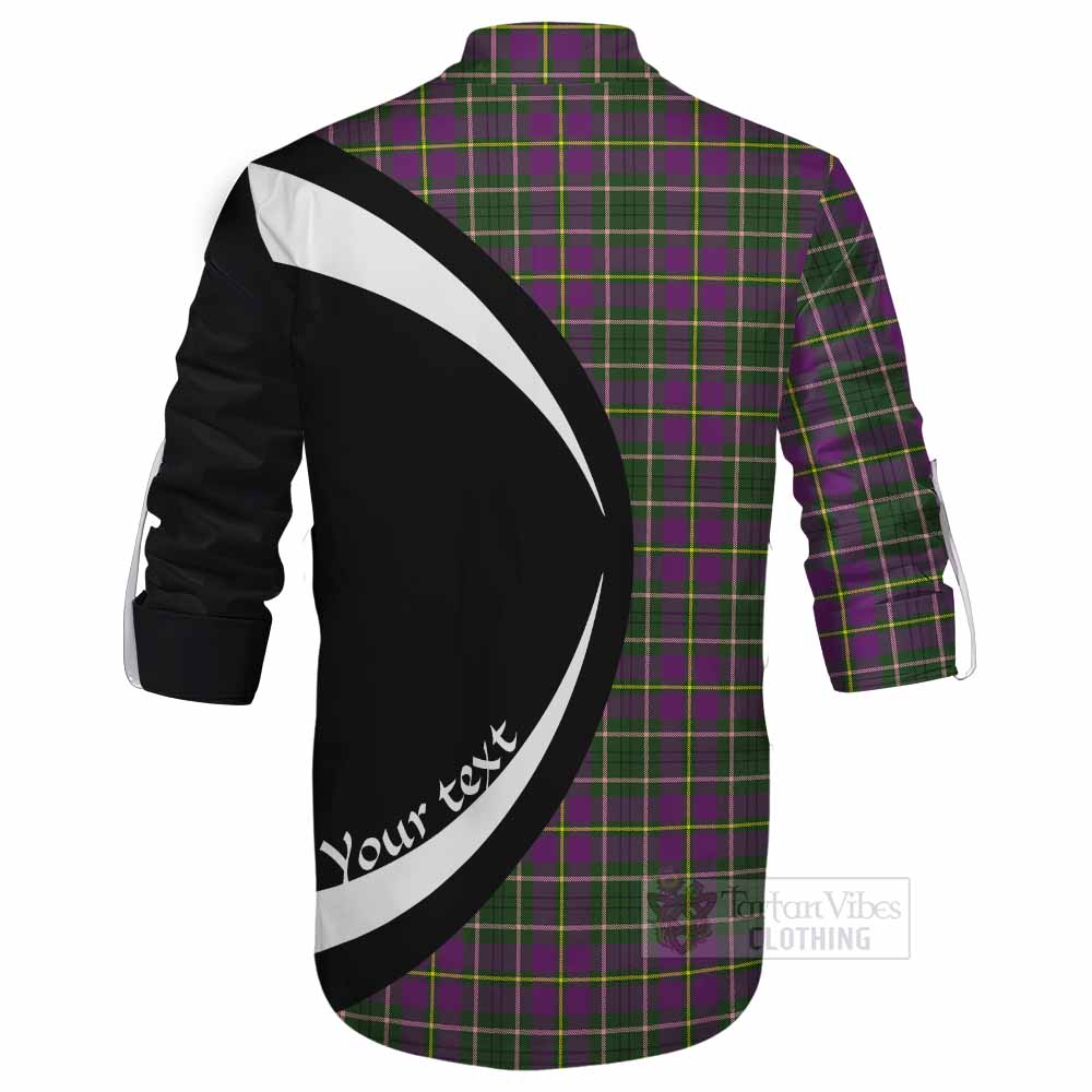 Tartan Vibes Clothing Taylor (Tailylour) Tartan Ghillie Kilt Shirt with Family Crest Circle Style