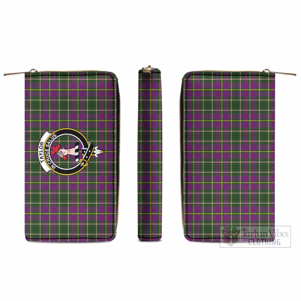 Tartan Vibes Clothing Taylor (Tailylour) Tartan Women's Leather Wallet with Family Crest