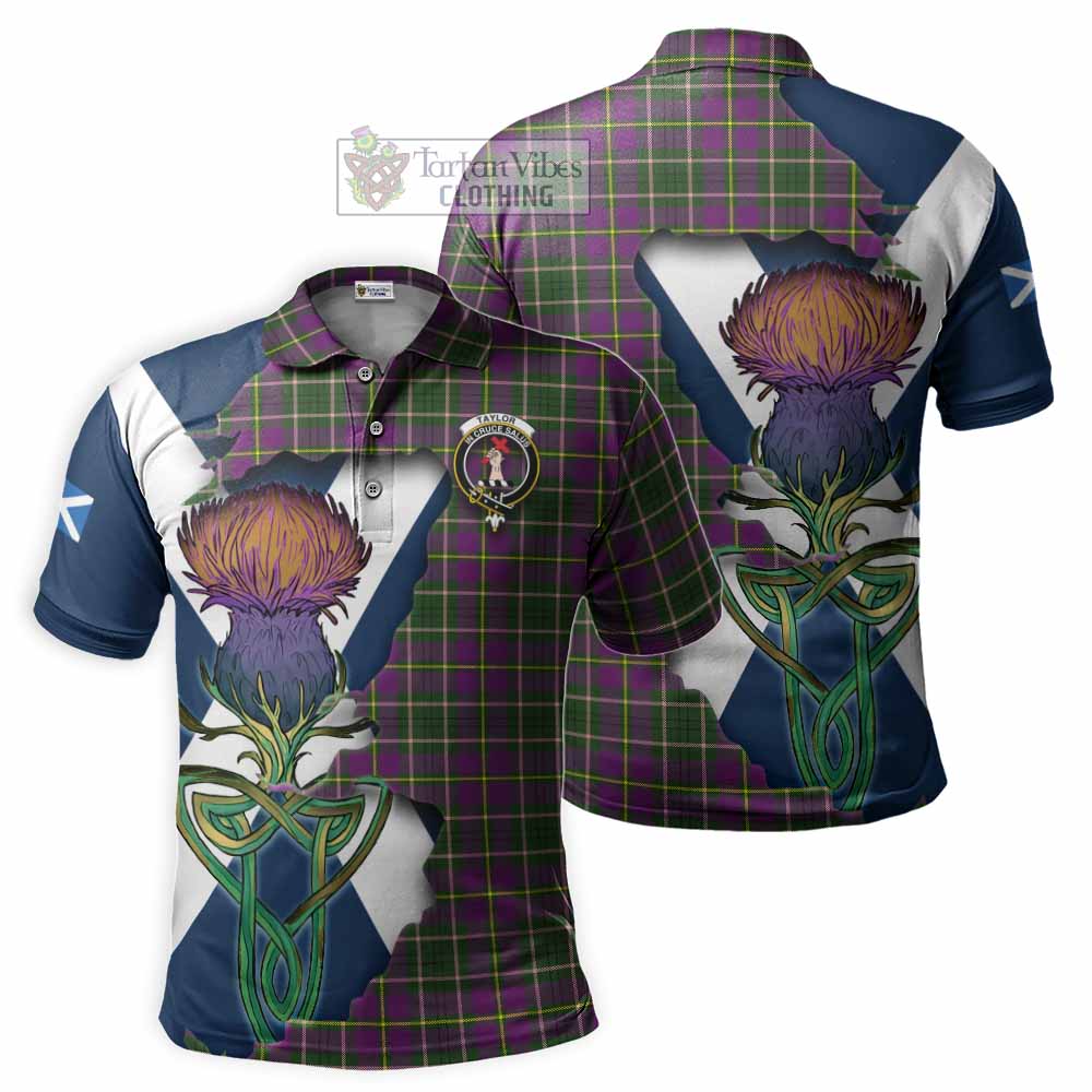 Tartan Vibes Clothing Taylor (Tailylour) Tartan Family Crest Polo Shirt Scottish Thistle Celtic Inspired