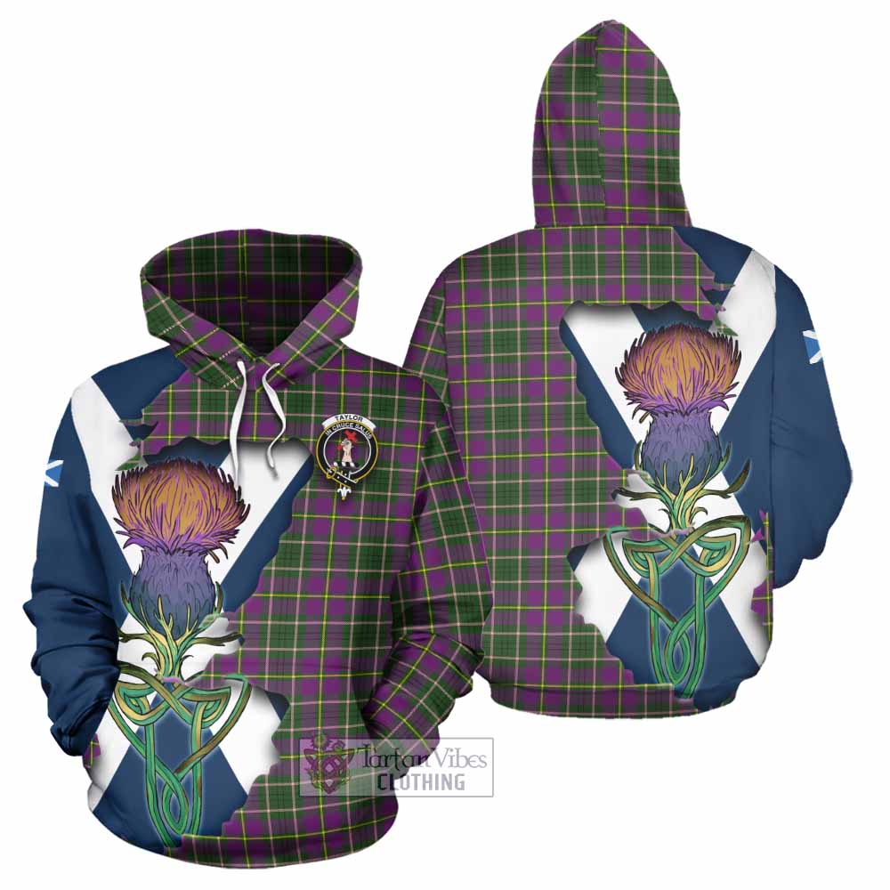 Tartan Vibes Clothing Taylor (Tailylour) Tartan Family Crest Hoodie Scottish Thistle Celtic Inspired