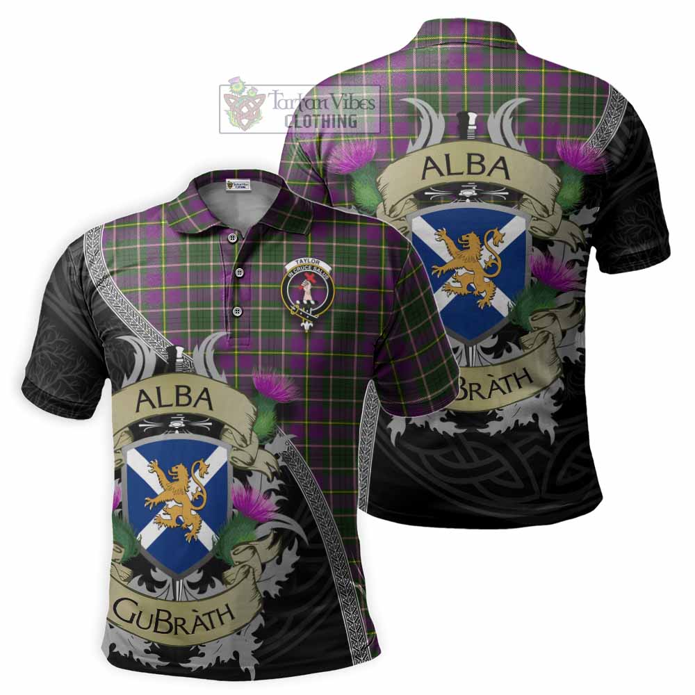 Tartan Vibes Clothing Taylor (Tailylour) Tartan Family Crest Polo Shirt Lion Rampant Royal Thistle Shield Celtic Inspired