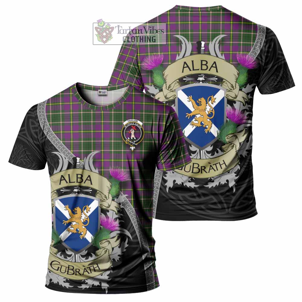 Tartan Vibes Clothing Taylor (Tailylour) Tartan Family Crest T-Shirt Lion Rampant Royal Thistle Shield Celtic Inspired