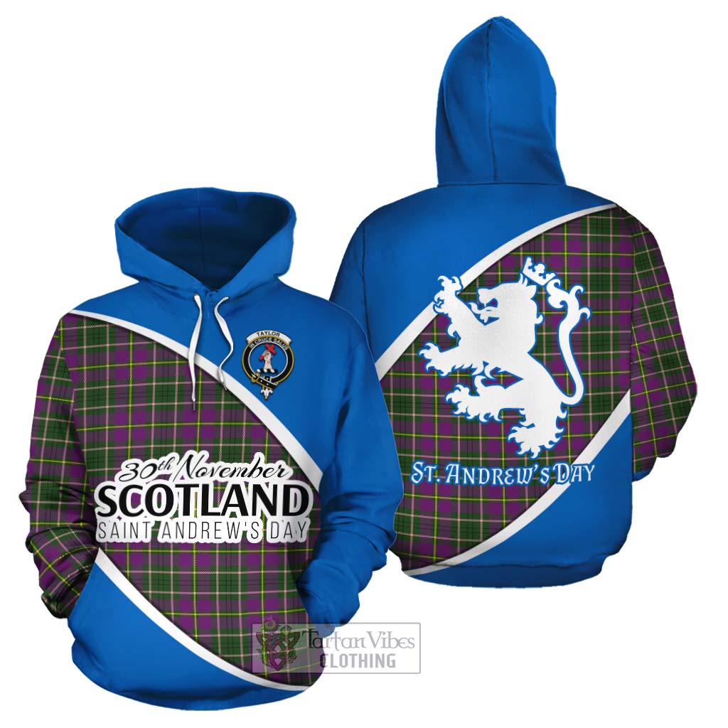 Tartan Vibes Clothing Taylor (Tailylour) Family Crest Tartan Cotton Hoodie Celebrate Saint Andrew's Day in Style