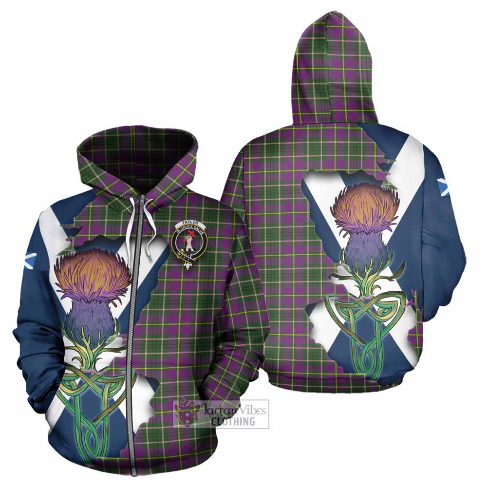 Tartan Vibes Clothing Taylor (Tailylour) Tartan Family Crest Hoodie Scottish Thistle Celtic Inspired