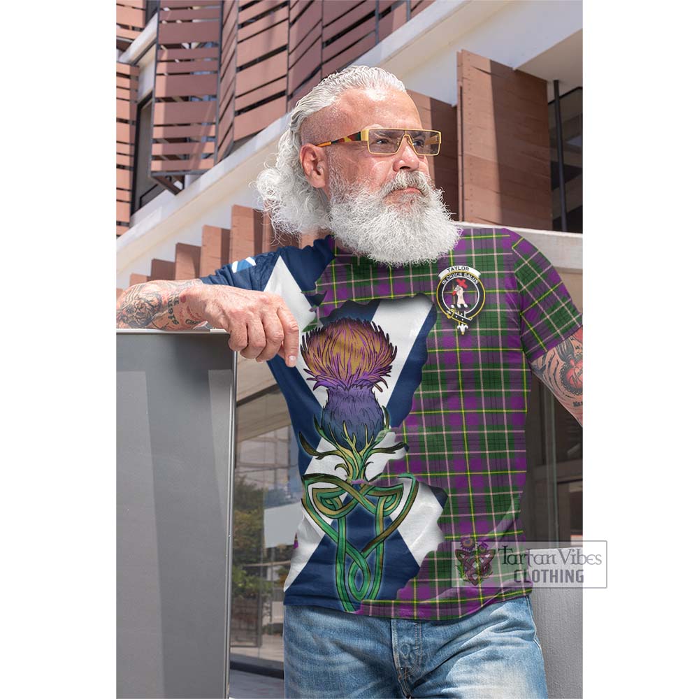 Tartan Vibes Clothing Taylor (Tailylour) Tartan Family Crest Cotton T-shirt Scottish Thistle Celtic Inspired