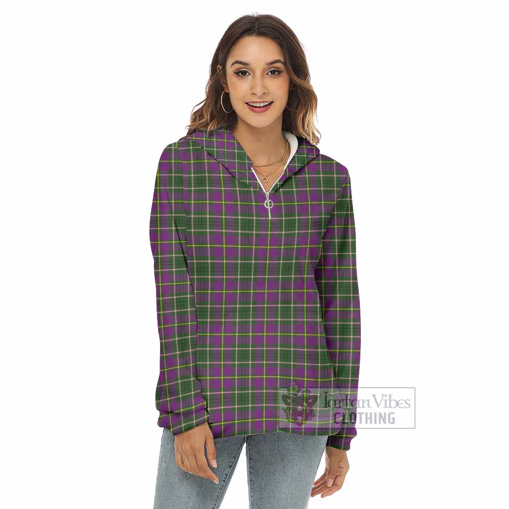 Tartan Vibes Clothing Taylor (Tailylour) Tartan Women's Borg  Half Zip Fleece Hoodie