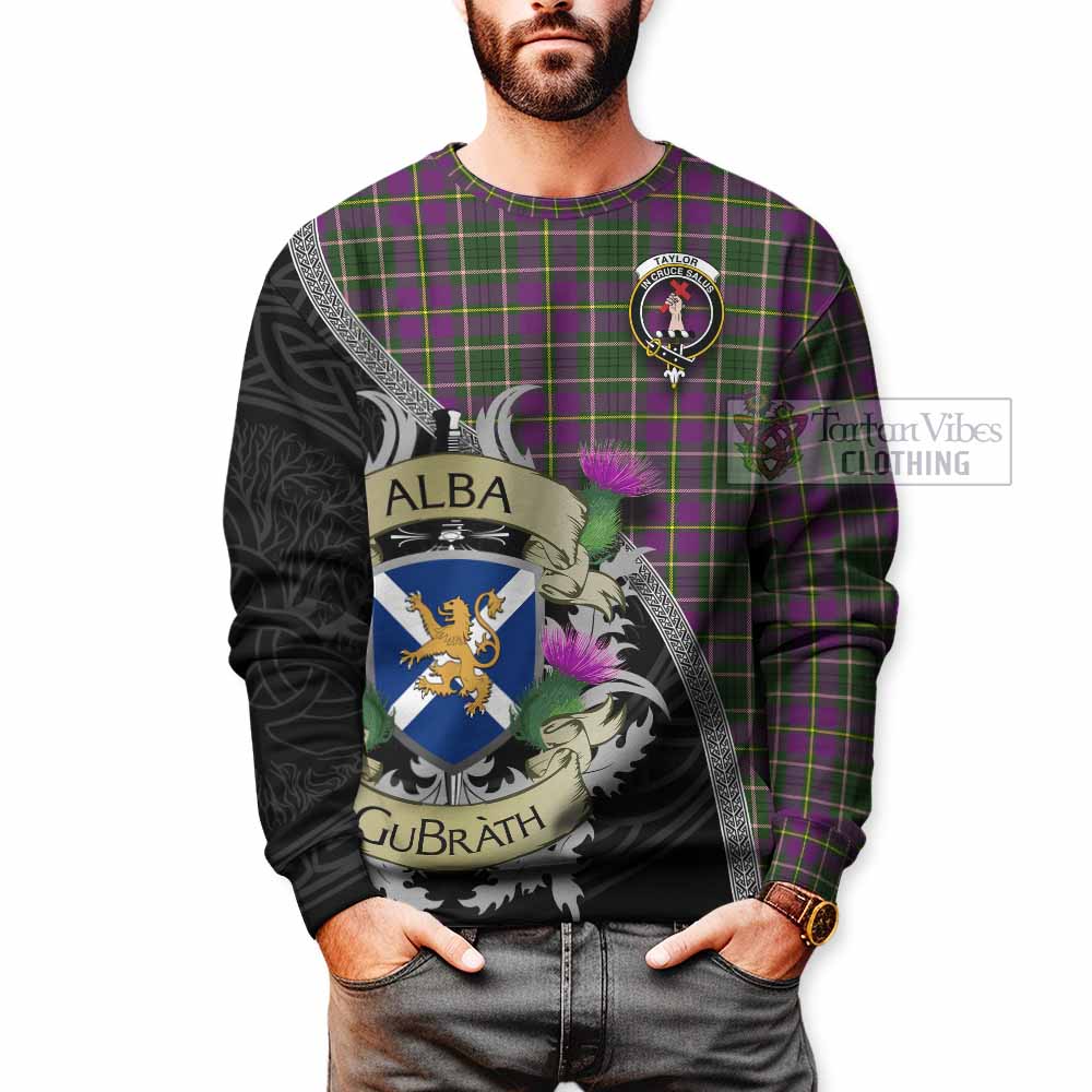 Tartan Vibes Clothing Taylor (Tailylour) Tartan Family Crest Sweatshirt Lion Rampant Royal Thistle Shield Celtic Inspired