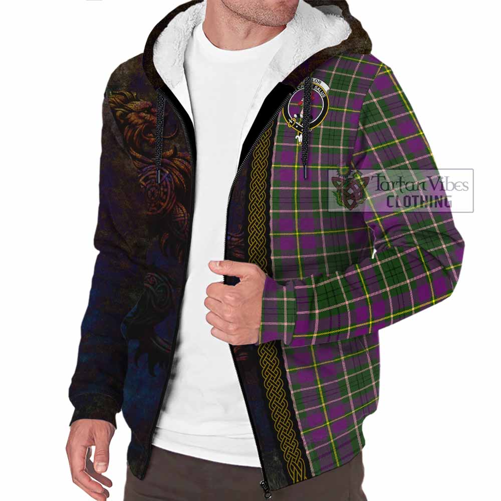 Tartan Vibes Clothing Taylor (Tailylour) Tartan Family Crest Sherpa Hoodie Alba Gu Brath Be Brave Lion Ancient Style