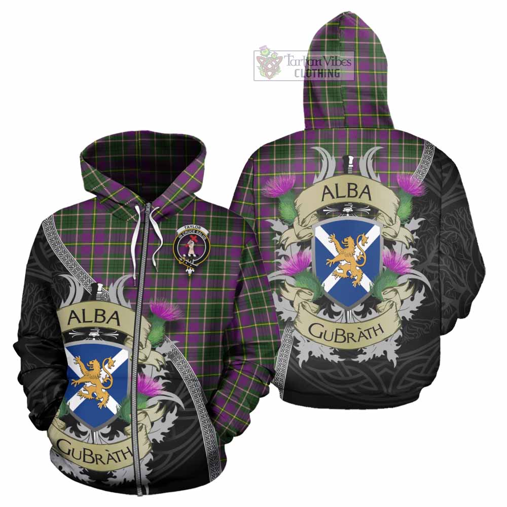 Tartan Vibes Clothing Taylor (Tailylour) Tartan Family Crest Hoodie Lion Rampant Royal Thistle Shield Celtic Inspired