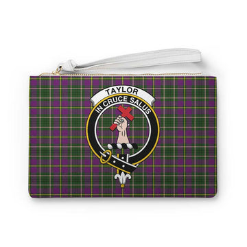 Tartan Vibes Clothing Taylor (Tailylour) Family Crest Tartan Clutch Bag