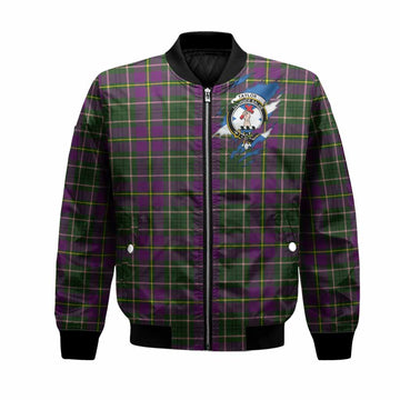 Taylor (Tailyour) Clan Crest In Me Tartan Bomber Jacket Scotland Flag Style