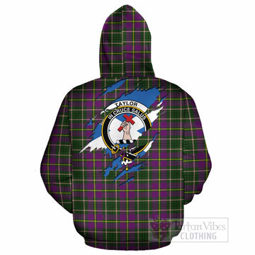 Taylor (Tailyour) Clan Crest In Me Tartan Cotton Hoodie Scotland Flag Style