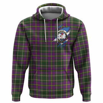 Taylor (Tailyour) Clan Crest In Me Tartan Hoodie Scotland Flag Style