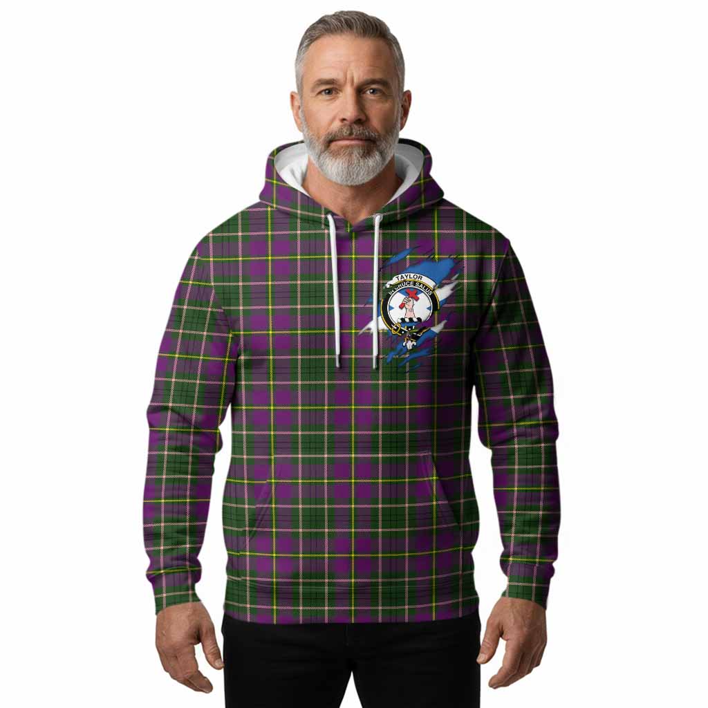 Taylor (Tailyour) Clan Crest In Me Tartan Hoodie Scotland Flag Style