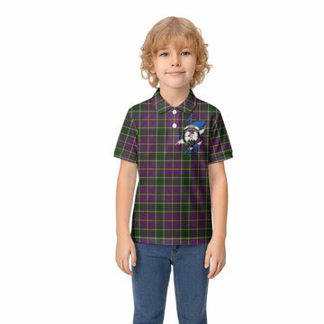 Taylor (Tailyour) Clan Crest In Me Tartan Kid Polo Shirt Scotland Flag Style