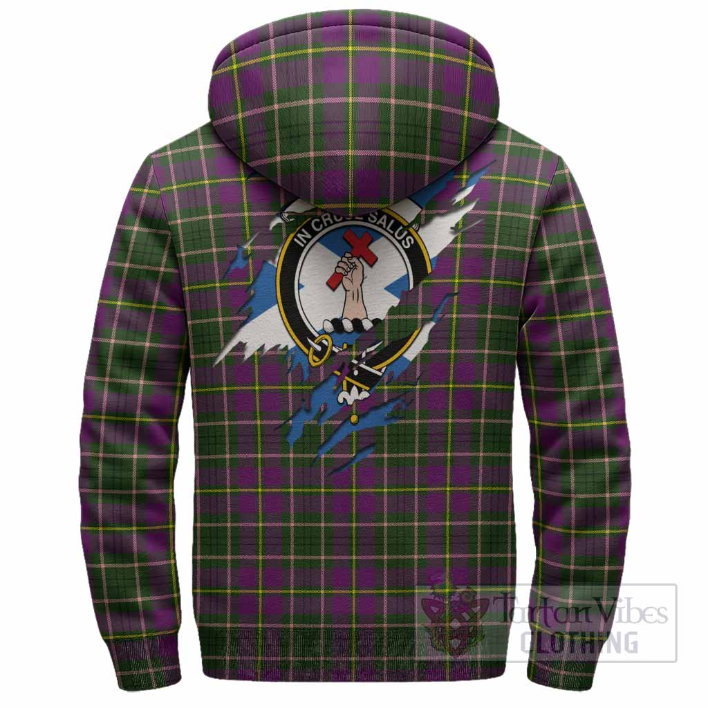 Taylor (Tailyour) Clan Crest In Me Tartan Sherpa Hoodie Scotland Flag Style