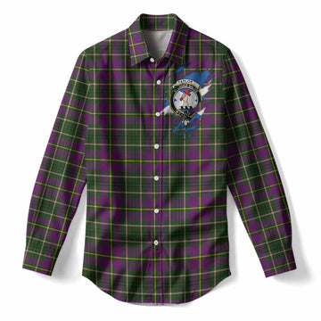 Taylor (Tailyour) Clan Crest In Me Tartan Women Casual Shirt Scotland Flag Style