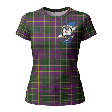 Taylor (Tailyour) Clan Crest In Me Tartan Women T shirt Scotland Flag Style