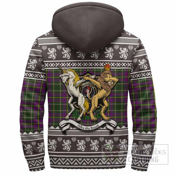 Taylor (Tailyour) Clan Tartan Crest Christmas Fleece Hoodie Coat of Arms Funny Style