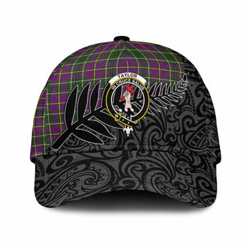 Taylor (Tailyour) Crest Tartan Classic Cap with New Zealand Silver Fern Half Style