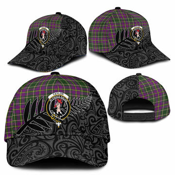 Taylor (Tailyour) Crest Tartan Classic Cap with New Zealand Silver Fern Half Style