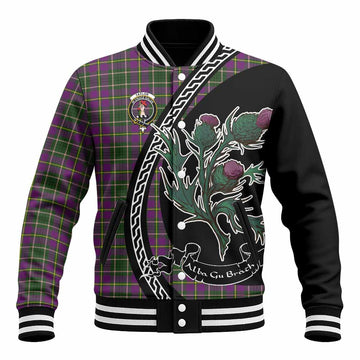 Taylor (Tailyour) Family Crest Tartan Baseball Jacket Alba Thistle Inspired - Tartan Vibes Clothing