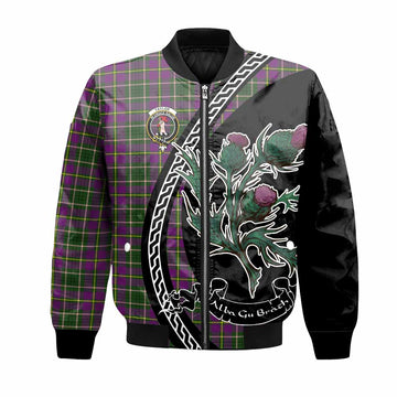 Taylor (Tailyour) Family Crest Tartan Bomber Jacket Alba Thistle Inspired