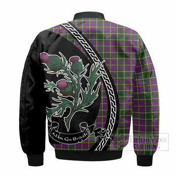 Taylor (Tailyour) Family Crest Tartan Bomber Jacket Alba Thistle Inspired