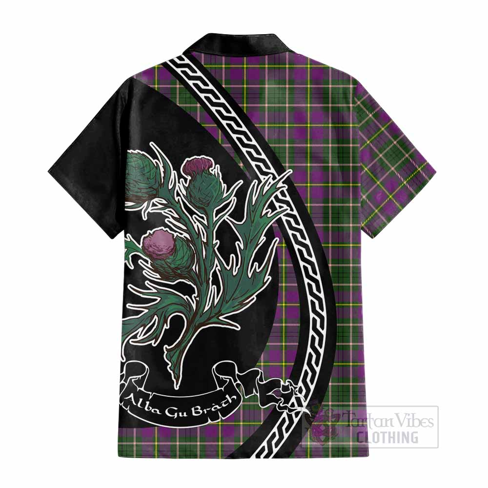 Taylor (Tailyour) Family Crest Tartan Cotton Hawaiian Shirt Alba Thistle Inspired - Tartan Vibes Clothing