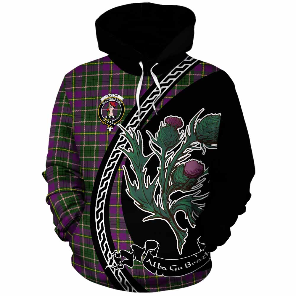 Taylor (Tailyour) Family Crest Tartan Cotton Hoodie Alba Thistle Inspired - Tartan Vibes Clothing