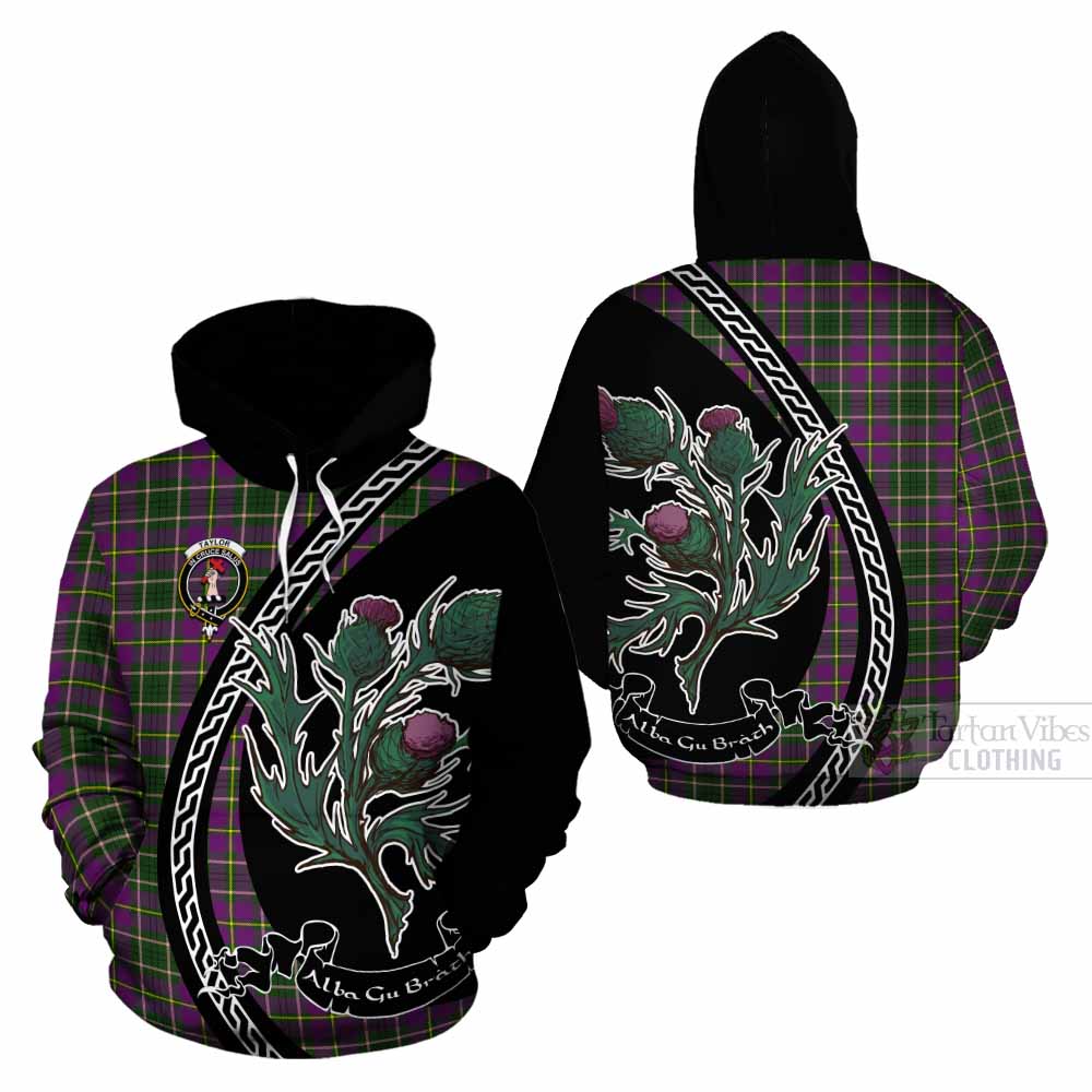 Taylor (Tailyour) Family Crest Tartan Cotton Hoodie Alba Thistle Inspired - Tartan Vibes Clothing