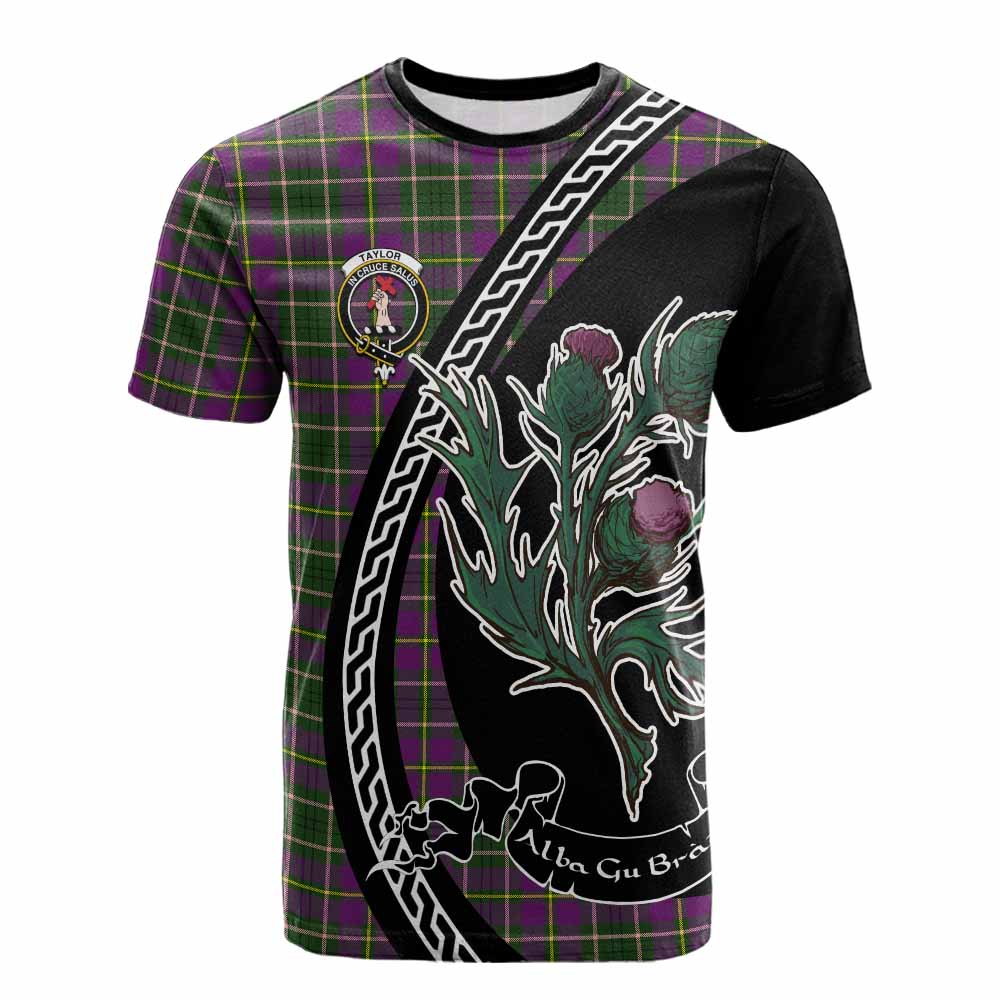 Taylor (Tailyour) Family Crest Tartan Cotton T-shirt Alba Thistle Inspired - Tartan Vibes Clothing