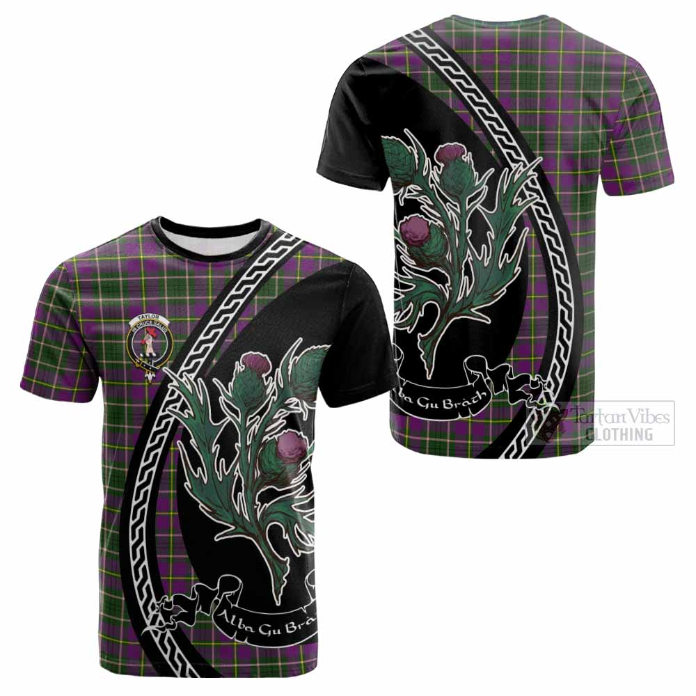Taylor (Tailyour) Family Crest Tartan Cotton T-shirt Alba Thistle Inspired - Tartan Vibes Clothing