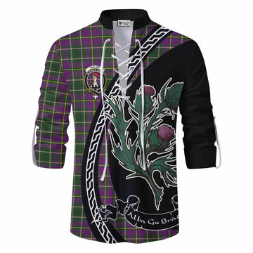 Taylor (Tailyour) Family Crest Tartan Ghillie Shirt Alba Thistle Inspired