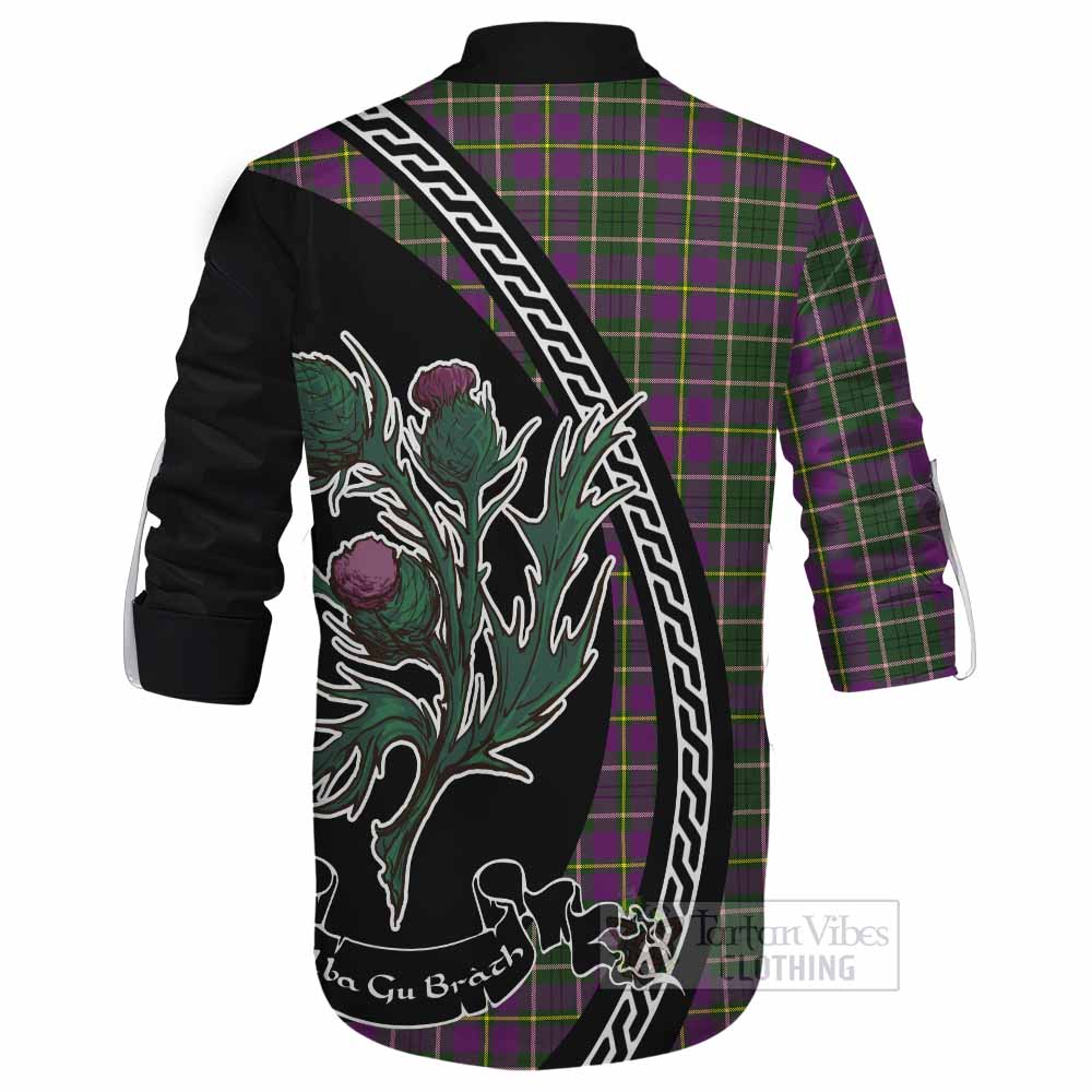 Taylor (Tailyour) Family Crest Tartan Ghillie Shirt Alba Thistle Inspired - Tartan Vibes Clothing