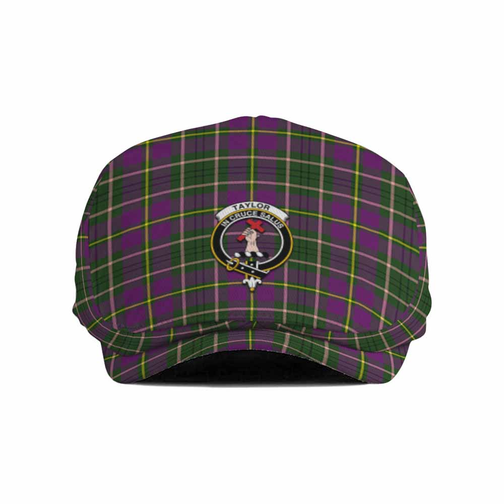 Taylor (Tailyour) Family Crest Tartan Jeff Cap, Tartan Flat Cap
