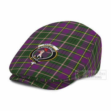 Taylor (Tailyour) Family Crest Tartan Jeff Cap, Tartan Flat Cap