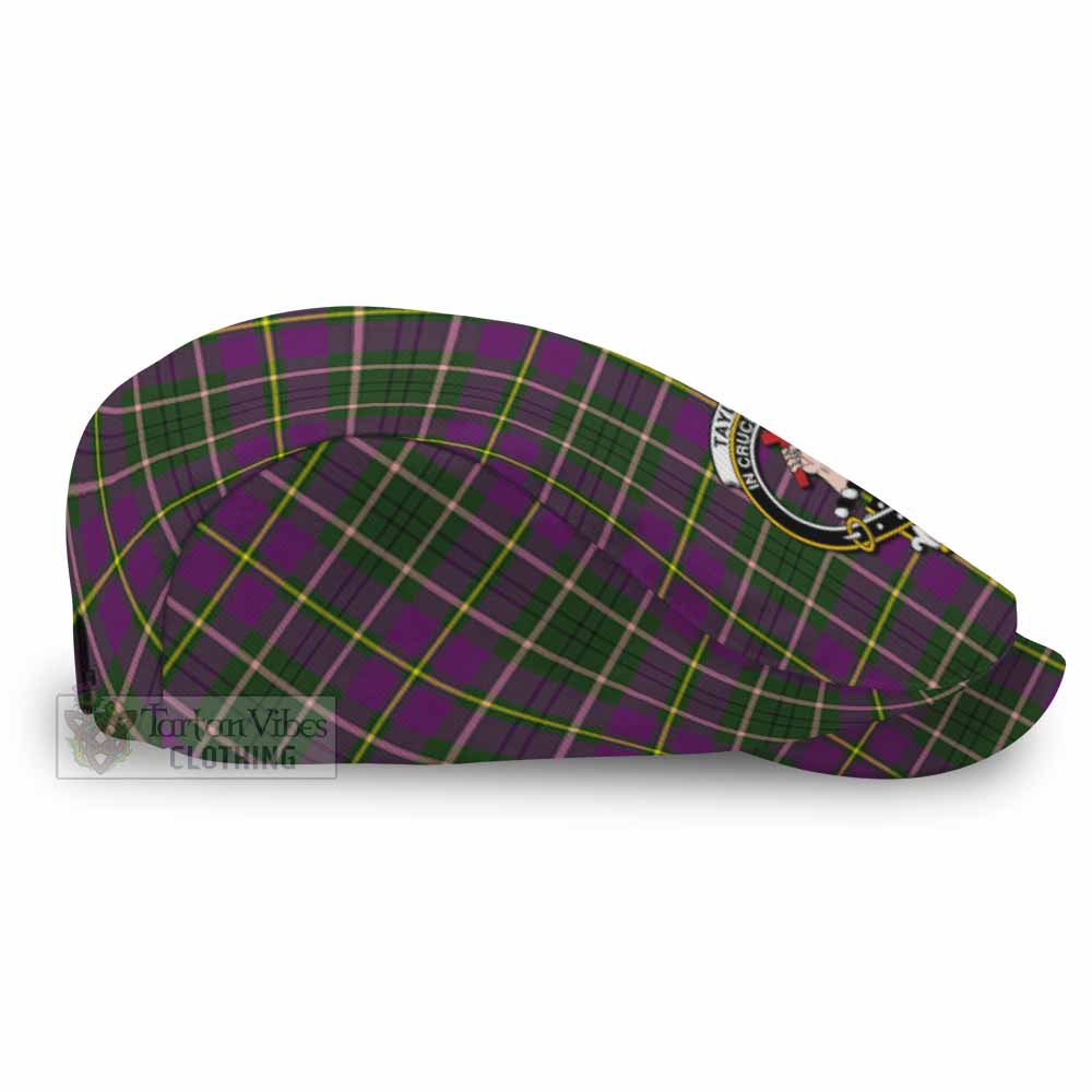 Taylor (Tailyour) Family Crest Tartan Jeff Cap, Tartan Flat Cap