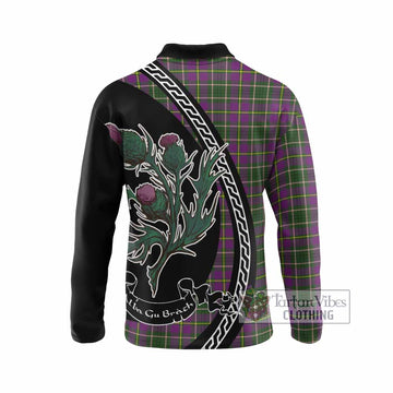 Taylor (Tailyour) Family Crest Tartan Long Sleeve Polo Shirt Alba Thistle Inspired